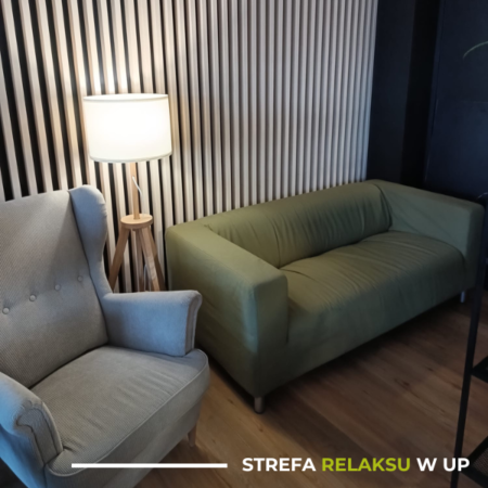 strefa relaksu w klubie fitness UP